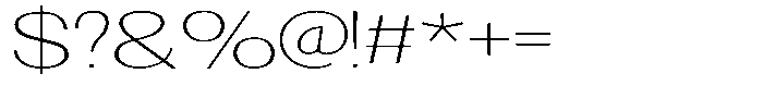 Morenta Extra Light Expanded Font OTHER CHARS