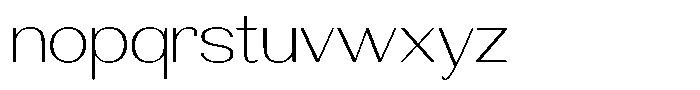 Morenta Extra Light Expanded Font LOWERCASE