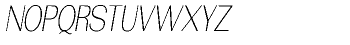 Morenta Extra Light Slanted Condensed Font UPPERCASE