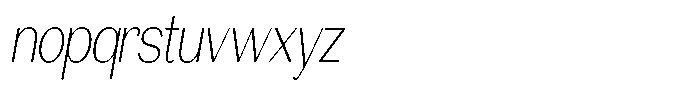Morenta Extra Light Slanted Condensed Font LOWERCASE
