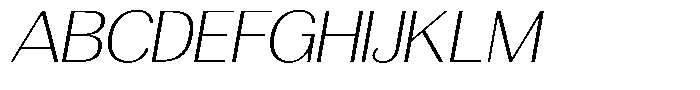 Morenta Extra Light Slanted Expanded Font UPPERCASE
