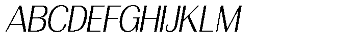 Morenta Light Slanted Font UPPERCASE