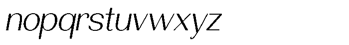 Morenta Light Slanted Font LOWERCASE