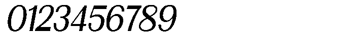Morenta Medium Slanted Condensed Font OTHER CHARS