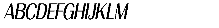 Morenta Medium Slanted Condensed Font UPPERCASE