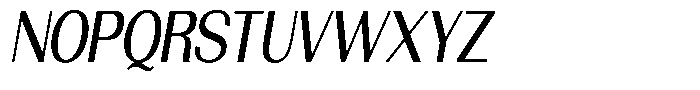Morenta Medium Slanted Condensed Font UPPERCASE