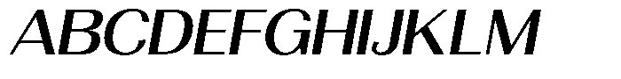 Morenta Medium Slanted Expanded Font UPPERCASE