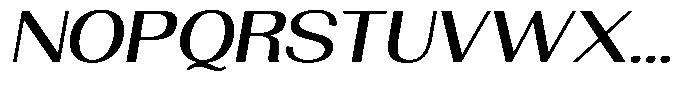 Morenta Medium Slanted Expanded Font UPPERCASE