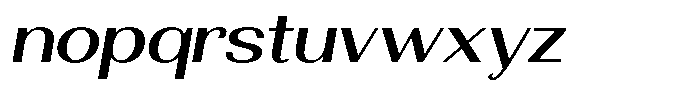 Morenta Medium Slanted Expanded Font LOWERCASE