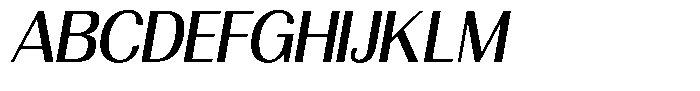 Morenta Medium Slanted Font UPPERCASE