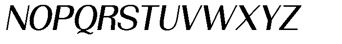 Morenta Medium Slanted Font UPPERCASE
