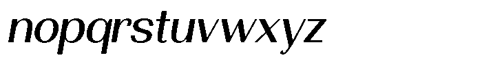 Morenta Medium Slanted Font LOWERCASE