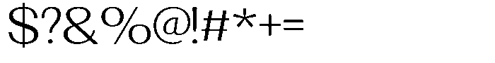 Morenta Regular Font OTHER CHARS