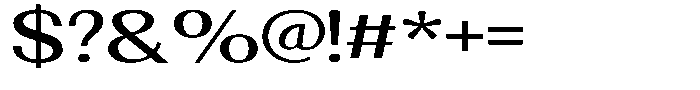Morenta Semi Bold Expanded Font OTHER CHARS