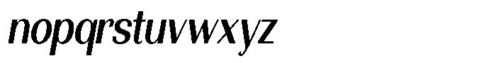 Morenta Semi Bold Slanted Condensed Font LOWERCASE