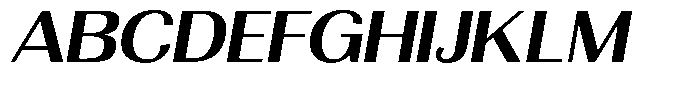 Morenta Semi Bold Slanted Expanded Font UPPERCASE