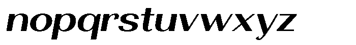 Morenta Semi Bold Slanted Expanded Font LOWERCASE