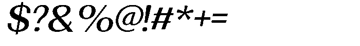Morenta Semi Bold Slanted Font OTHER CHARS