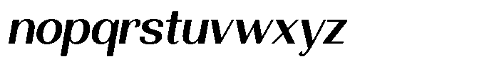 Morenta Semi Bold Slanted Font LOWERCASE