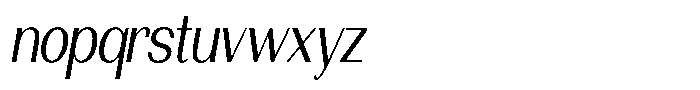 Morenta Slanted Condensed Font LOWERCASE