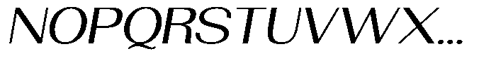 Morenta Slanted Expanded Font UPPERCASE