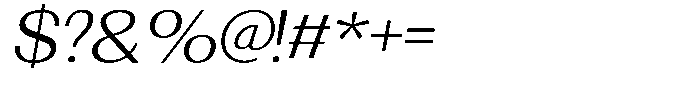 Morenta Slanted Font OTHER CHARS