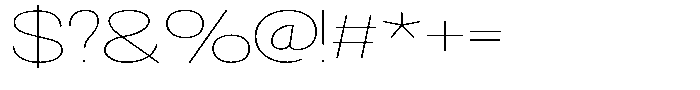 Morenta Thin Expanded Font OTHER CHARS