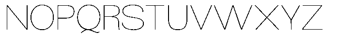 Morenta Thin Expanded Font UPPERCASE