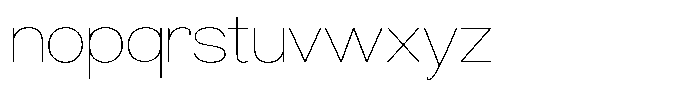 Morenta Thin Expanded Font LOWERCASE