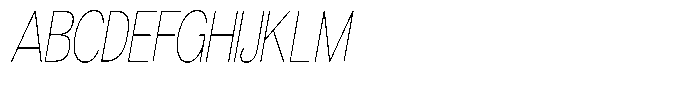 Morenta Thin Slanted Condensed Font UPPERCASE