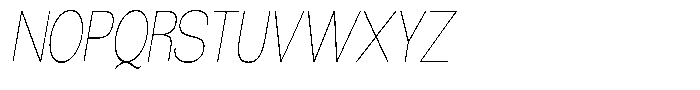 Morenta Thin Slanted Condensed Font UPPERCASE