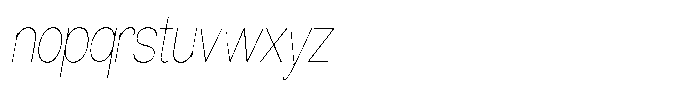 Morenta Thin Slanted Condensed Font LOWERCASE