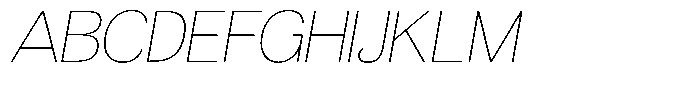Morenta Thin Slanted Expanded Font UPPERCASE
