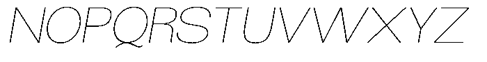 Morenta Thin Slanted Expanded Font UPPERCASE