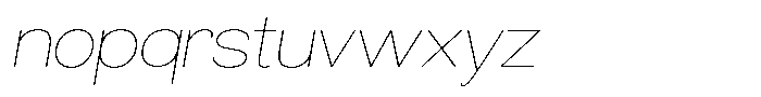 Morenta Thin Slanted Expanded Font LOWERCASE