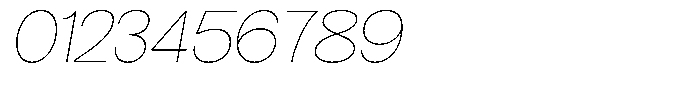 Morenta Thin Slanted Font OTHER CHARS