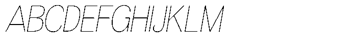 Morenta Thin Slanted Font UPPERCASE