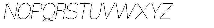 Morenta Thin Slanted Font UPPERCASE