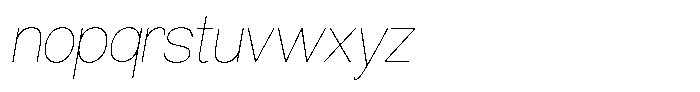 Morenta Thin Slanted Font LOWERCASE