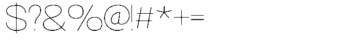 Morenta Thin Font OTHER CHARS