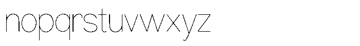 Morenta Thin Font LOWERCASE