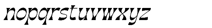 Morgai Retan Italic Font LOWERCASE