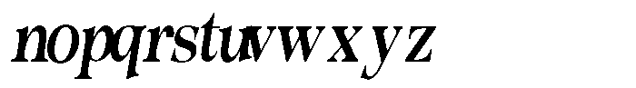 Morgazine  Condensed Slant Font LOWERCASE