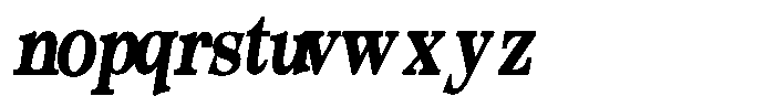 Morgazine  Contrast Condensed Italic Font LOWERCASE