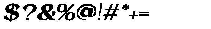 Morgazine  Contrast Expanded Italic Font OTHER CHARS