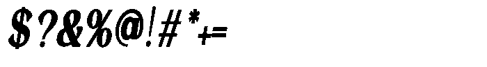 Morgazine  Contrast Extra Condensed Italic Font OTHER CHARS