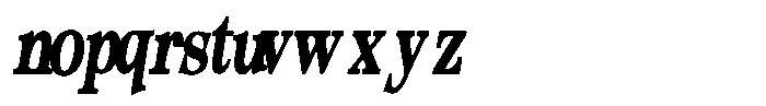 Morgazine  Contrast Extra Condensed Italic Font LOWERCASE
