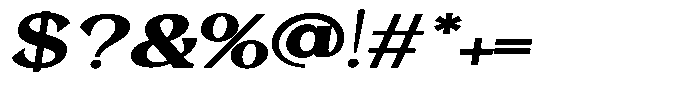 Morgazine  Contrast Extra Expanded Italic Font OTHER CHARS