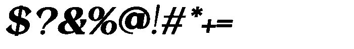 Morgazine  Contrast Semi Expanded Italic Font OTHER CHARS