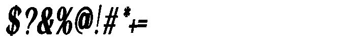 Morgazine  Contrast Ultra Condensed Italic Font OTHER CHARS